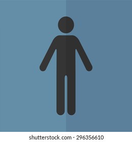 man vector icon. Flat design