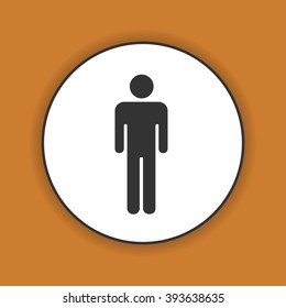 Man - vector icon. Flat design style EPS