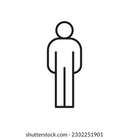 Man vector icon. Human flat sign design. Men symbol pictogram. UX UI icon