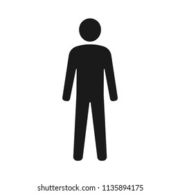 Man vector icon. Human illustration