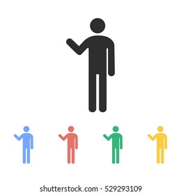 Man vector icon. Illustration isolated on white background for graphic and web design.