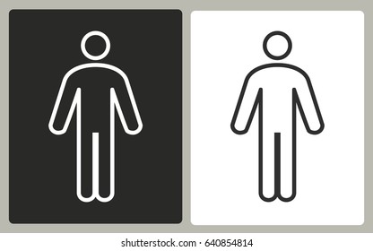 Man vector icon. Illustration isolated for graphic and web design.