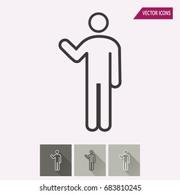Man vector icon. Illustration isolated for graphic and web design.
