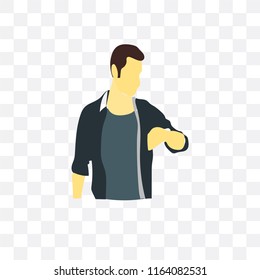 Man vector icon isolated on transparent background, Man logo concept