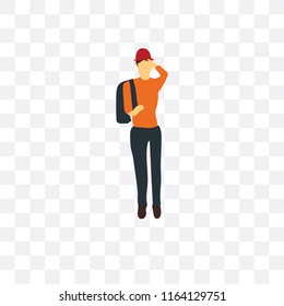 Man vector icon isolated on transparent background, Man logo concept