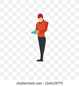 Man vector icon isolated on transparent background, Man logo concept