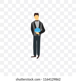 Man vector icon isolated on transparent background, Man logo concept