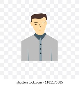 Man vector icon isolated on transparent background, Man logo concept