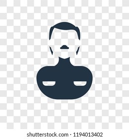 Man vector icon isolated on transparent background, Man transparency logo