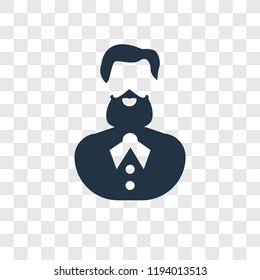 Man vector icon isolated on transparent background, Man transparency logo concept