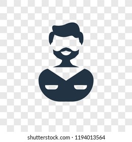 Man vector icon isolated on transparent background, Man transparency logo concept