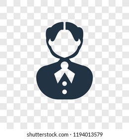 Man vector icon isolated on transparent background, Man transparency logo concept