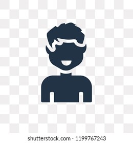 Man vector icon isolated on transparent background, Man transparency concept can be used web and mobile
