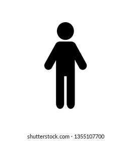 Man vector icon isolated on white background