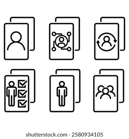 Man vector icon set. account illustration sign collection. user symbol. person logo.