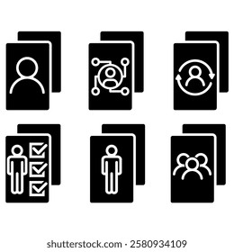 Man vector icon set. account illustration sign collection. user symbol. person logo.