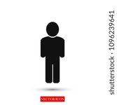 man Vector icon, stock vector illustration flat design style