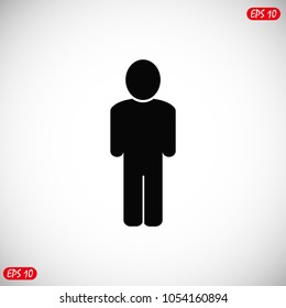 man Vector icon, stock vector illustration flat design style