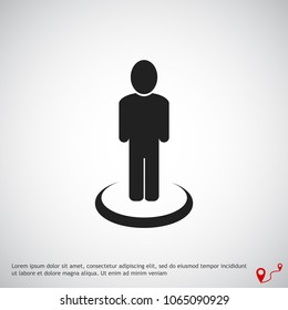 man vector Icon, stock vector illustration flat design style