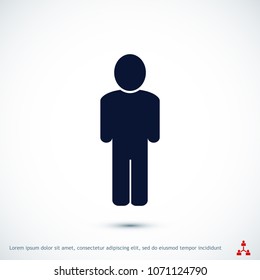 man Vector icon, stock vector illustration flat design style