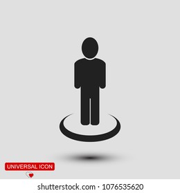 man vector Icon, stock vector illustration flat design style