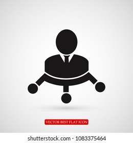 man vector icon, stock vector illustration flat design style