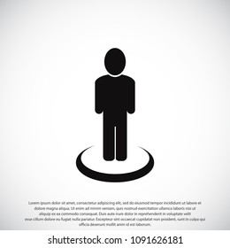 man vector Icon, stock vector illustration flat design style