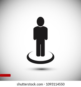 man vector Icon, stock vector illustration flat design style