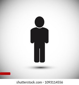 man Vector icon, stock vector illustration flat design style