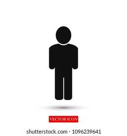 man Vector icon, stock vector illustration flat design style