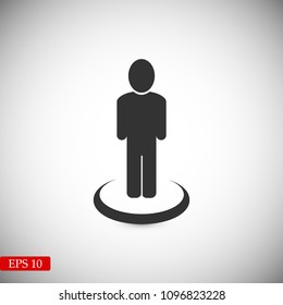 man vector Icon, stock vector illustration flat design style