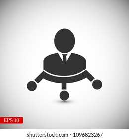 man vector icon, stock vector illustration flat design style