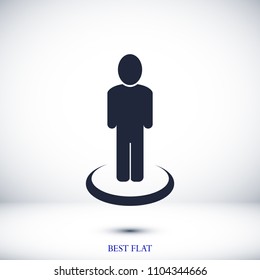 man vector Icon, stock vector illustration flat design style