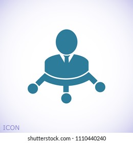 man vector icon, stock vector illustration flat design style