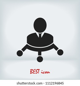 man vector icon, stock vector illustration flat design style