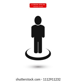 man vector Icon, stock vector illustration flat design style