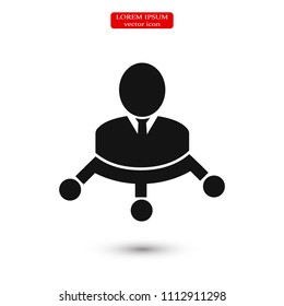 man vector icon, stock vector illustration flat design style