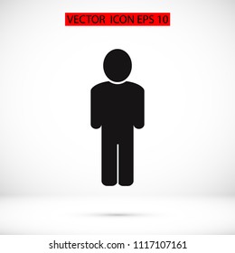man Vector icon, stock vector illustration flat design style