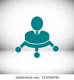 man vector icon, stock vector illustration flat design style