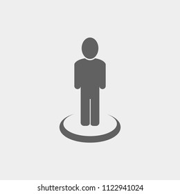 man vector Icon. stock vector illustration flat design style.