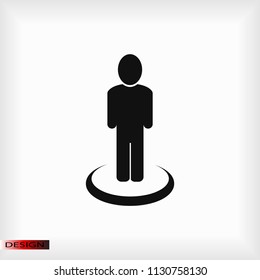 man vector Icon, stock vector illustration flat design style