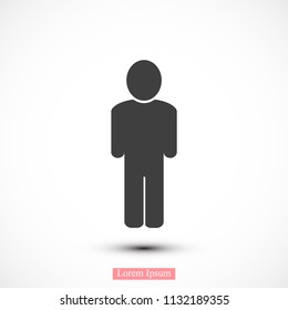 man Vector icon, stock vector illustration flat design style