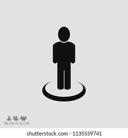 man vector Icon, stock vector illustration flat design style