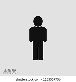 man Vector icon, stock vector illustration flat design style