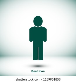 man Vector icon, stock vector illustration flat design style