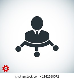 man vector icon, stock vector illustration flat design style