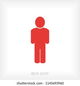 man Vector icon, stock vector illustration flat design style
