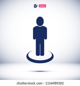 man vector Icon, stock vector illustration flat design style