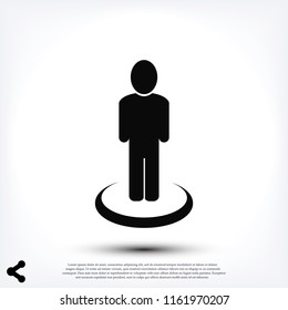 man vector Icon, stock vector illustration flat design style