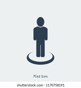 man vector Icon, stock vector illustration flat design style